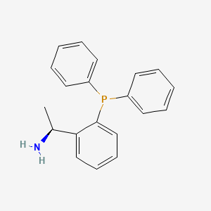 (S)-1-(2-(Diphenylphosphino)phenyl)ethanamine chemical structure (CAS 913196-43-7)