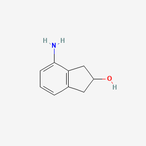 4-Amino-2,3-dihydro-1H-inden-2-ol chemical structure (CAS 913296-60-3)