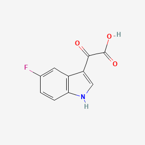 2-(5-Fluoro-1H-indol-3-yl)-2-oxoacetic acid chemical structure (CAS 913320-96-4)