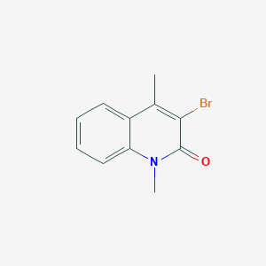 3-Bromo-1,4-dimethylquinolin-2(1H)-one chemical structure (CAS 91348-35-5)