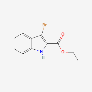 Ethyl 3-bromo-1H-indole-2-carboxylate chemical structure (CAS 91348-45-7)