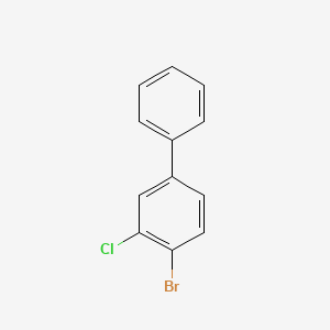 4-Bromo-3-chloro-1,1'-biphenyl chemical structure (CAS 91354-08-4)