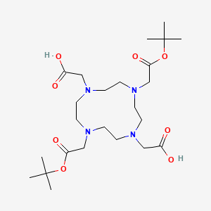 2,2'-(4,10-Bis(2-(tert-butoxy)-2-oxoethyl)-1,4,7,10-tetraazacyclododecane-1,7-diyl)diacetic acid chemical structure (CAS 913542-71-9)
