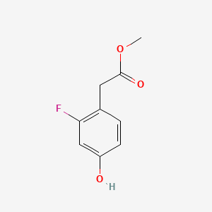 Methyl 2-(2-fluoro-4-hydroxyphenyl)acetate chemical structure (CAS 91361-59-0)
