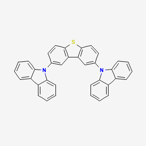 2,8-Bis(9H-carbazol-9-yl)dibenzothiophene chemical structure (CAS 913738-04-2)