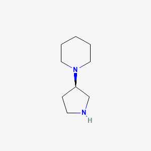 (R)-1-(Pyrrolidin-3-yl)piperidine chemical structure (CAS 913812-09-6)