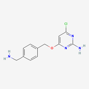 4-((4-(Aminomethyl)benzyl)oxy)-6-chloropyrimidin-2-amine chemical structure (CAS 913817-45-5)