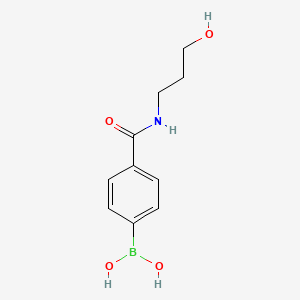 (4-((3-Hydroxypropyl)carbamoyl)phenyl)boronic acid chemical structure (CAS 913835-29-7)