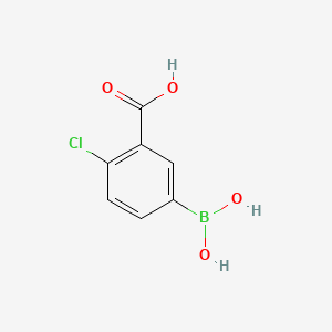 5-Borono-2-chlorobenzoic acid chemical structure (CAS 913835-32-2)