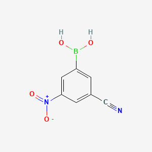 (3-Cyano-5-nitrophenyl)boronic acid chemical structure (CAS 913835-33-3)