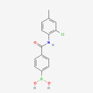 (4-((2-Chloro-4-methylphenyl)carbamoyl)phenyl)boronic acid chemical structure (CAS 913835-39-9)