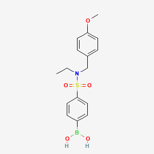 (4-(N-Ethyl-N-(4-methoxybenzyl)sulfamoyl)phenyl)boronic acid chemical structure (CAS 913835-55-9)