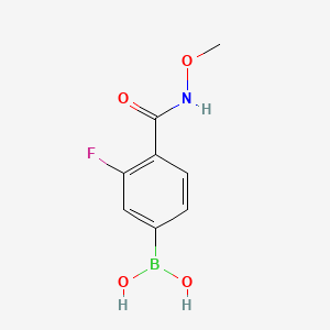 (3-Fluoro-4-(methoxycarbamoyl)phenyl)boronic acid chemical structure (CAS 913835-58-2)