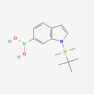 (1-(tert-Butyldimethylsilyl)-1H-indol-6-yl)boronic acid chemical structure (CAS 913835-60-6)