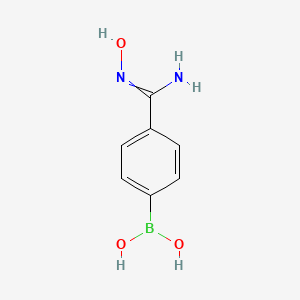 (4-(N'-Hydroxycarbamimidoyl)phenyl)boronic acid chemical structure (CAS 913835-61-7)