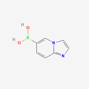 Imidazo[1,2-a]pyridine-6-boronic acid chemical structure (CAS 913835-63-9)