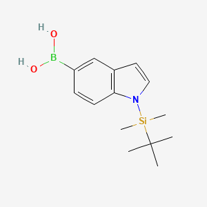 (1-(tert-Butyldimethylsilyl)-1H-indol-5-yl)boronic acid chemical structure (CAS 913835-68-4)