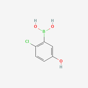 (2-Chloro-5-hydroxyphenyl)boronic acid chemical structure (CAS 913835-71-9)