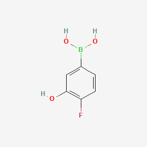 (4-Fluoro-3-hydroxyphenyl)boronic acid chemical structure (CAS 913835-74-2)