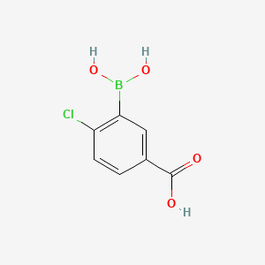 2-Chloro-5-carboxyphenylboronic acid chemical structure (CAS 913835-75-3)