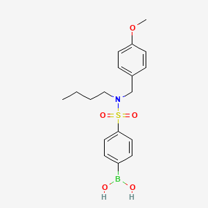 (4-(N-Butyl-N-(4-methoxybenzyl)sulfamoyl)phenyl)boronic acid chemical structure (CAS 913835-97-9)