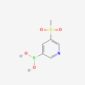 5-(Methylsulphonyl)pyridine-3-boronic acid chemical structure (CAS 913836-01-8)
