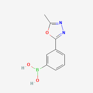 (3-(5-Methyl-1,3,4-oxadiazol-2-yl)phenyl)boronic acid chemical structure (CAS 913836-04-1)