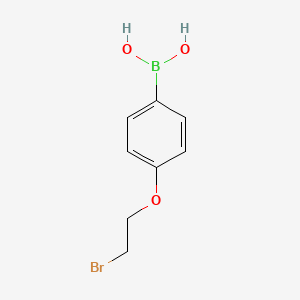 (4-(2-Bromoethoxy)phenyl)boronic acid chemical structure (CAS 913836-06-3)