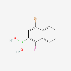 (4-Bromo-1-fluoronaphthalen-2-yl)boronic acid chemical structure (CAS 913836-09-6)