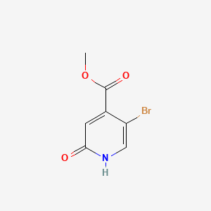 Methyl 5-bromo-2-hydroxyisonicotinate chemical structure (CAS 913836-17-6)