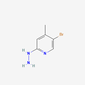 1-(5-Bromo-4-methylpyridin-2-yl)hydrazine chemical structure (CAS 913839-67-5)