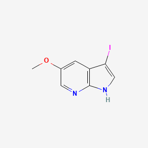 3-Iodo-5-methoxy-1H-pyrrolo[2,3-b]pyridine chemical structure (CAS 913983-33-2)
