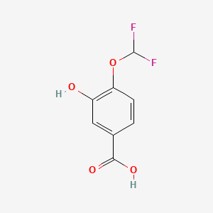 4-(Difluoromethoxy)-3-hydroxybenzoic acid chemical structure (CAS 913985-07-6)