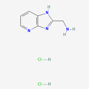 (3H-Imidazo[4,5-b]pyridin-2-yl)methanamine dihydrochloride chemical structure (CAS 914087-69-7)