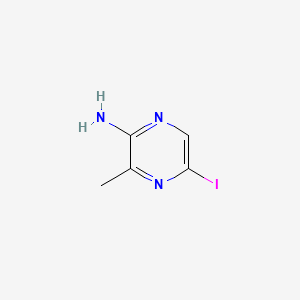 5-Iodo-3-methylpyrazin-2-amine chemical structure (CAS 91416-90-9)