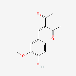 3-(4-Hydroxy-3-methoxybenzylidene)pentane-2,4-dione chemical structure (CAS 91418-45-0)