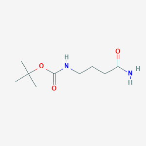 tert-Butyl (4-amino-4-oxobutyl)carbamate chemical structure (CAS 91419-46-4)