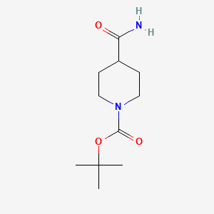 tert-Butyl 4-carbamoylpiperidine-1-carboxylate chemical structure (CAS 91419-48-6)