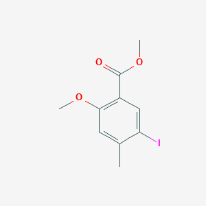 Methyl 5-iodo-2-methoxy-4-methylbenzoate chemical structure (CAS 914225-32-4)