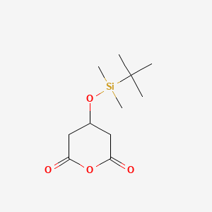 3-(tert-Butyldimethylsilyloxy)glutaric anhydride chemical structure (CAS 91424-40-7)