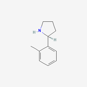 (S)-2-(o-tolyl)pyrrolidine chemical structure (CAS 914299-82-4)
