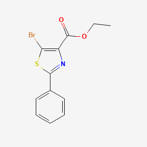 Ethyl 5-bromo-2-phenylthiazole-4-carboxylate chemical structure (CAS 914347-21-0)