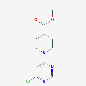 Methyl 1-(6-chloropyrimidin-4-yl)piperidine-4-carboxylate chemical structure (CAS 914347-88-9)