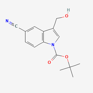 tert-Butyl 5-cyano-3-(hydroxymethyl)-1H-indole-1-carboxylate chemical structure (CAS 914349-11-4)