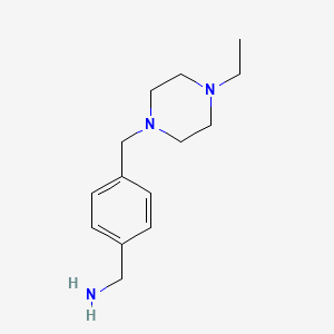 4-(4-Ethylpiperazin-1-ylmethyl)benzylamine chemical structure (CAS 914349-67-0)