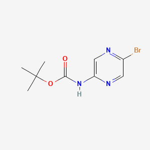 tert-Butyl (5-bromopyrazin-2-yl)carbamate chemical structure (CAS 914349-79-4)