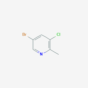 5-Bromo-3-chloro-2-methylpyridine chemical structure (CAS 914358-72-8)