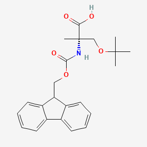 (S)-Fmoc-2-amino-3-tert-butoxy-2-methyl-propionic acid chemical structure (CAS 914399-98-7)