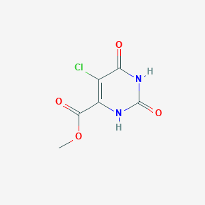 Methyl 5-chloro-2,6-dioxo-1,2,3,6-tetrahydropyrimidine-4-carboxylate chemical structure (CAS 91447-90-4)