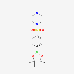 1-Methyl-4-((4-(4,4,5,5-tetramethyl-1,3,2-dioxaborolan-2-yl)phenyl)sulfonyl)piperazine chemical structure (CAS 914610-39-2)